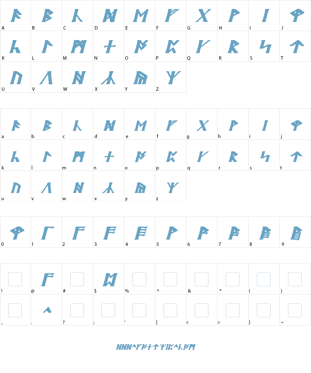 Britannian Font Character